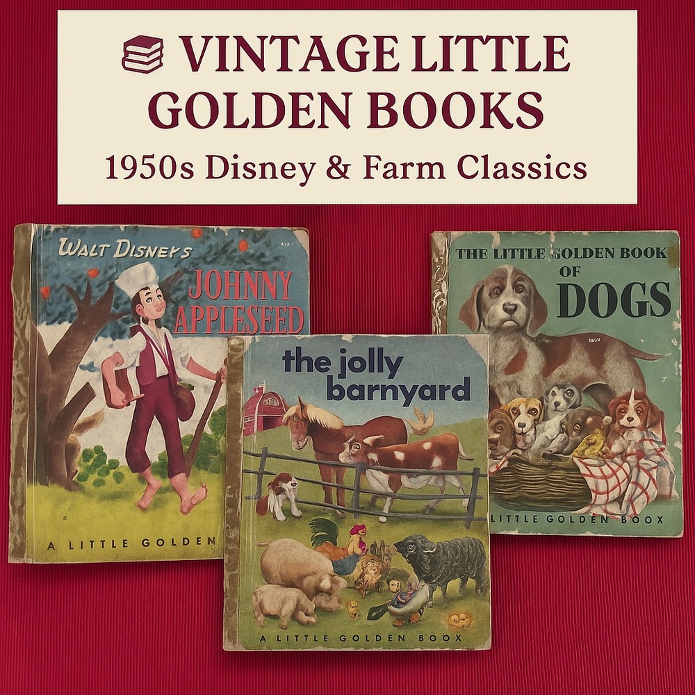 📚 Vintage Little Golden Books
Disney • Farm • Puppy Classics”